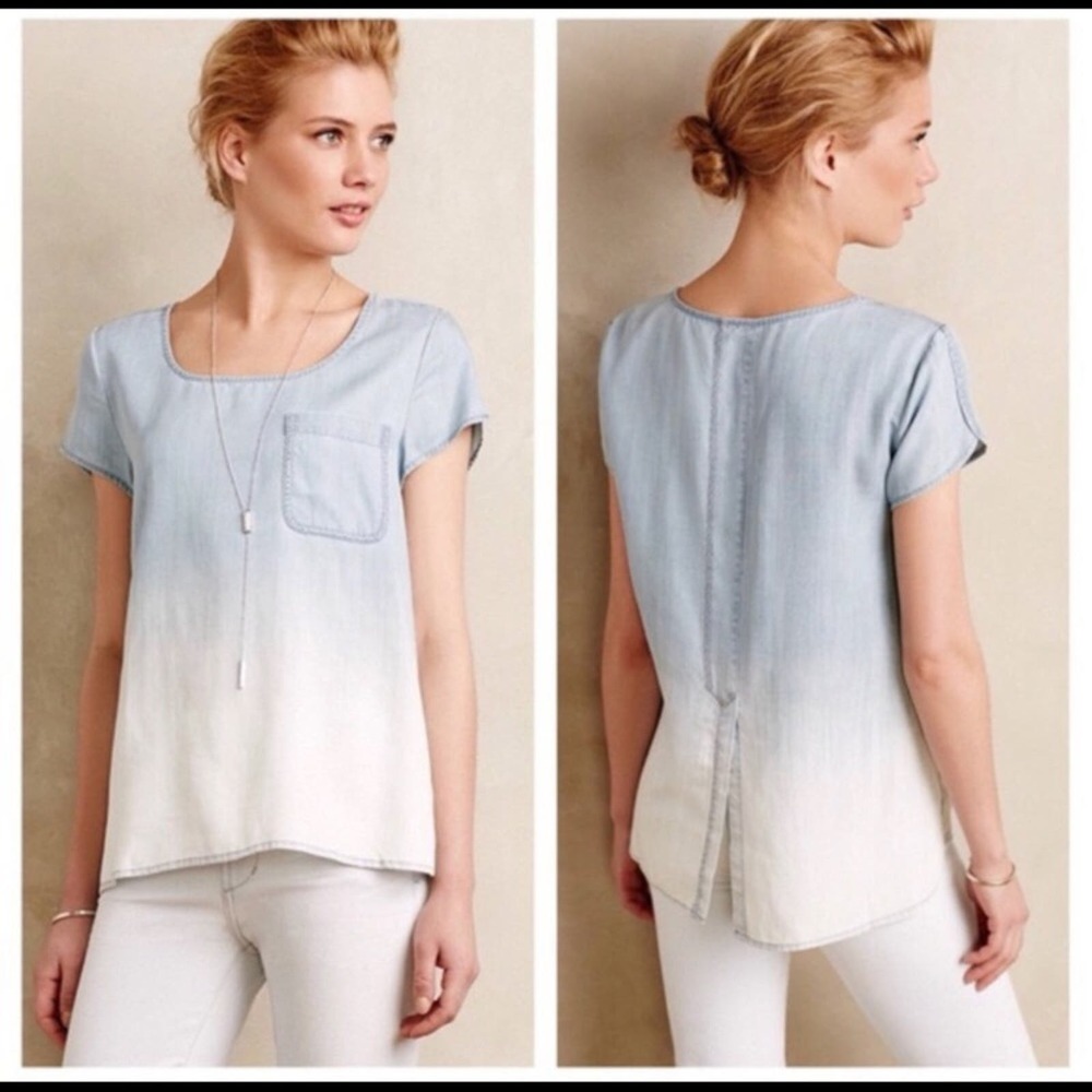Anthropologie holding horses dusty ombré top XS